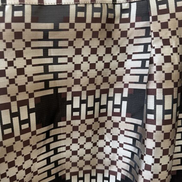 Daniel Ellissa Brown Brush Sliver Polyester Shirt size L 16.5 Vintage - Picture 6 of 9